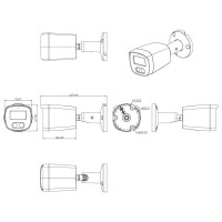 Уличная IP видеокамера Amatek AC-IS403A 2.8 mm 4Мп Full Color с видимой LED-подсветкой 7000687