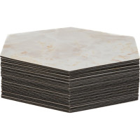 Комплект самоклеящейся ПВХ плитки LAKO Соты Бежевый мрамор, толщина 2 мм, 1.08м², 30 штук LKD-H-582-1