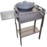 Разборный мангал со столиком и подставкой под казан Тонар 2 мм, сумка T-M-S-PK 188199