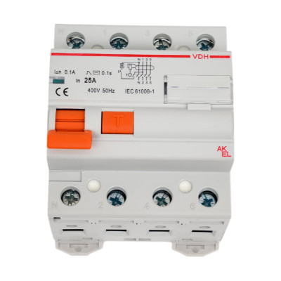УЗО Akel-VDH-4P-25A-100mA-ТипAC 400670