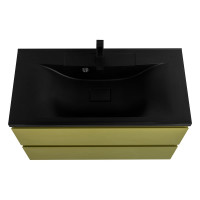 Раковина из искусственного мрамора Art&Max AM-LAV-1000-MR-FP-Nero