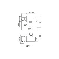 Встроенный гигиенический душ SHEVANIK оружейная сталь S127T