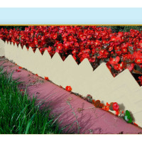 Садовый бордюр ПОЛИМЕРСАД Для клумб, белый, 13 шт. ПС-Б03-бел