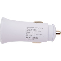 Автомобильное зарядное устройство More Choice 2USB 2.4A AC23 White