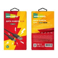 Дата-кабель More Choice USB 2.1A для Type-C TPE 1м K24a Black