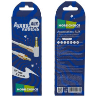 Аудиокабель More Choice AUX 3.5mm 1.0м UK11 White