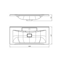 Раковина из искусственного мрамора Art&Max AM-LAV-1000-MR-FP