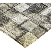 Мягкая самоклеящаяся 3D панель LAKO Камень кладка 20, рулон, 70x600 см LKD-16-05-FC91-RU