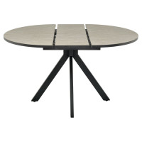Круглый раскладной стол BRADEX rudolf 100-130x100x75 см, бетон слюда, чёрный RF 0302