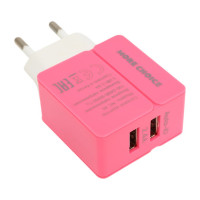 Сетевое зарядное устройство More Choice 2USB 2.4A для Lightning 8-pin 1 м NC46i Pink
