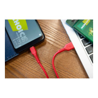 Дата-кабель More Choice USB 2.0A для Type-C TPE 1м K16a Red