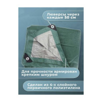 Тент строительный с люверсами 120 г/м², 2x3 м, 6 м² Доминар Z73613