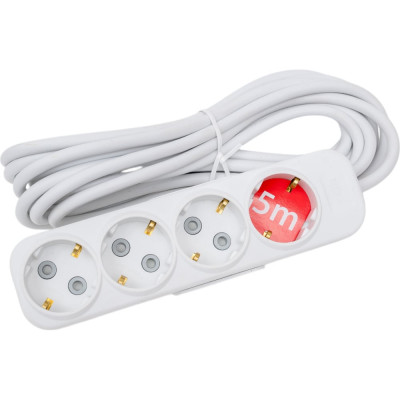 ELBI Myra Удлинитель с/з 4вх с защитными шторками 5м (3x1,5) 527-010205-421