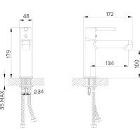 Cмеситель для умывальника IDDIS Aiger AIGGB00i01