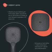 IDDIS Душевая система с тропическим душем с термостатом, черный матовый, SpaHome, , SPHBLTKi06