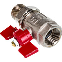 Полнопроходной кран НВ 3/4 с разъемным соединением, бабочка Uni-Fitt 113T3000