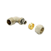 Обжимной угол обж-Н 16х1/2 никелированный Uni-Fitt 665N6200