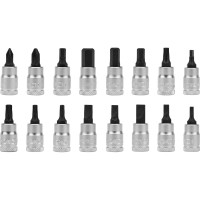 Набор торцевых 6-гранных головок 1/4" NORGAU 35 предметов с аксессуарами, тип N2035-S414 063593035