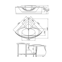 Акриловая ванна GEMY G9025 II B