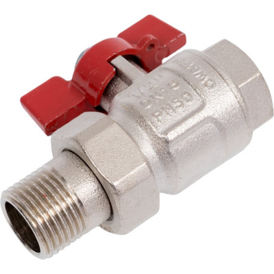 Полнопроходной кран НВ 1/2 с разъемным соединением, бабочка Uni-Fitt 113T2000