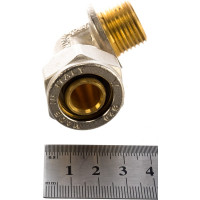 Угольник с НР PRO AQUA компресс. 20x1/2 K02-20-M15