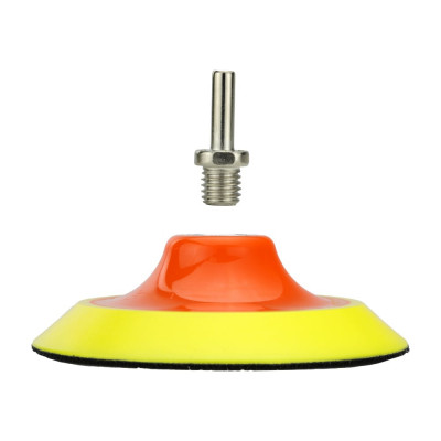 Тарелка опорная 125 мм усиленная толстая, М14 + переходник на дрель, с липучкой Diamond Industrial DIDN125F