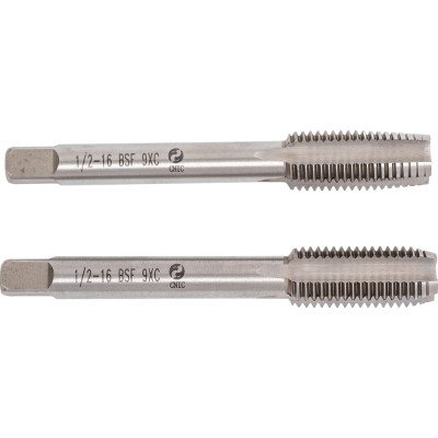 Метчик CNIC 1/2" BSF 55гр 9ХС дюймовый, ручной, к-т из 2-х шт. 16 ниток/дюйм 45920
