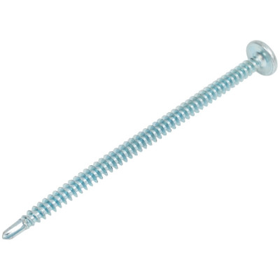 Саморез с прессшайбой МЕТАЛЛСЕРВИС 4,2x75 со сверлом, цинк, 4 шт. МС 1271114