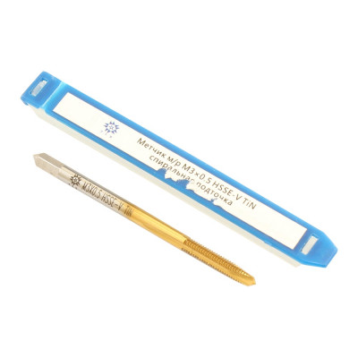 Метчик TLX М 3,0 0,5 м/р.HSSЕ-V GV3 спиральная подточка, покрытие TiN ISO 529 74578