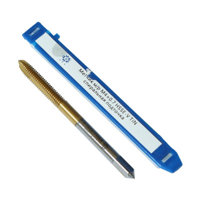 Метчик TLX М 4,0 0,7 м/р.HSSЕ-V GV3 спиральная подточка, покрытие TiN ISO 529 74579
