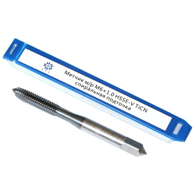 Метчик TLX М 6,0 1,0 м/р.HSSЕ-V GV3 спиральная подточка, покрытие TiСN ISO 529 74590