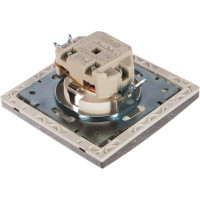 Розетка LEZARD RAIN с защитой от детей керамика белый с бок. вст. хром 703-0225-124