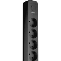 Сетевой фильтр Perfeo POWER STREAM 2500W 5.0 м, 6 розеток, черный 30016448