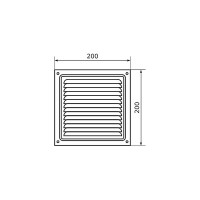 Решетка вентиляционная 200x200 мм, белая Дверной Страж ДС46354