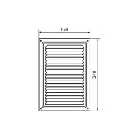 Решетка вентиляционная 170x240 мм, белая Дверной Страж ДС46337