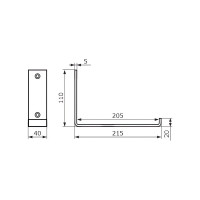 Кронштейн Дверной Страж LOFT 300 мод.2 черный ДС74339