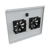 Модуль вентиляторный потолочный NTSS для шкафов серии R глубиной 600 мм, на 2 элемента, без термостата, серый RAL 7035 NTSS-FAN2/600