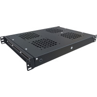 Модуль вентиляторный NTSS крепление на 19 1U, 4 элемента, электронный термоконтроллер, цифровой термодатчик, черный RAL 9005 NTSS-FAN4/19T-BL