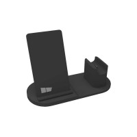 Беспроводное зарядное устройство More Choice Smart 10W 3в1 смартфон, часы, наушники с кабелем Type-C 1м CW24S Black
