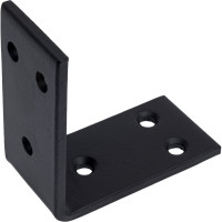 Уголок крепежный усиленный Дверной Страж 80x80x40 толщ. 5 мм черный ДС74239