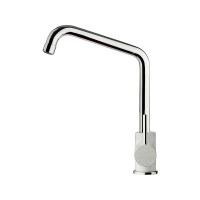 Смеситель для кухни Paini Cox высокий, поворотный излив, белый матовый 23509