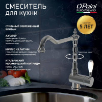 Смеситель для кухни Paini Cox поворотный, высокий излив, хром 23629