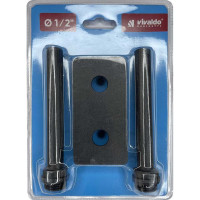 Комплект обжимных трубок VIVALDO DN15 мм, 1/2"РН, L110 мм, с двойным отражателем L100 мм W50 мм H15 мм, антрацит DRP-AT