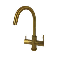 Смеситель для кухни Paini Cox с подключением к фильтру питьевой воды, высокий излив, золото 31208