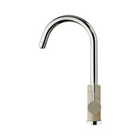 Смеситель для кухни Paini Cox с подключением к фильтру питьевой воды, бежевый матовый 23502
