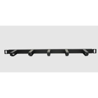 Кабельный органайзер горизонтальный Retic 19", 0.5U, 5 колец, металлический, цвет черный MO-19-0.5U-5R-TWCS