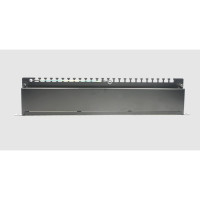Патч-панель экранированная Retic FTP 19" 0.5U 24 порта RJ-45 Krone IDC Cat.6, PP-19-0.5U-IDC-24-C6-SH-TWCS