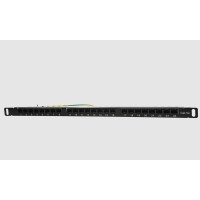 Патч-панель Retic UTP 19" 0.5U 24 порта RJ-45 Krone IDC Cat.5e, PP-19-0.5U-IDC-24-C5E-TWCS