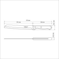 Нож для хлеба Tramontina Dynamic, 20 см 22317/008-TR
