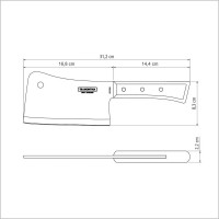 Топорик для мяса Tramontina Tradicional, 15 см блистер 22234/106-TR